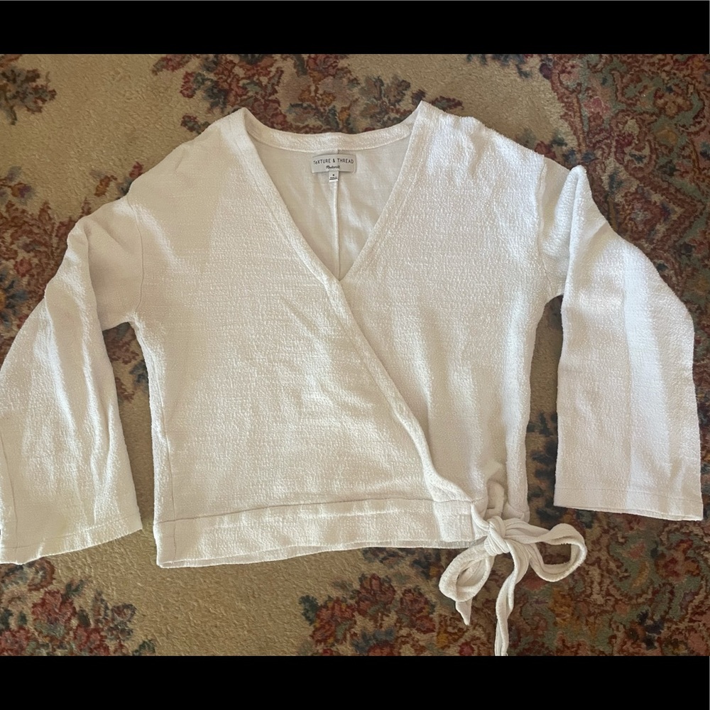 Madewell texture & thread wrap top